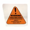 Warning:  Paralyzing Agent Clings, 2"x 2" - Warning: Paralyzing Agent Cling, 2"x 2"