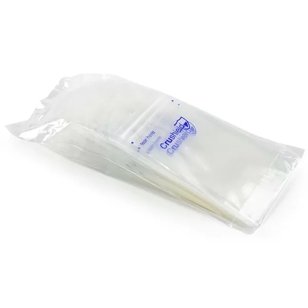 Crushield™ Heavy Duty Zip Seal Tear Top Pill Crusher Pouches