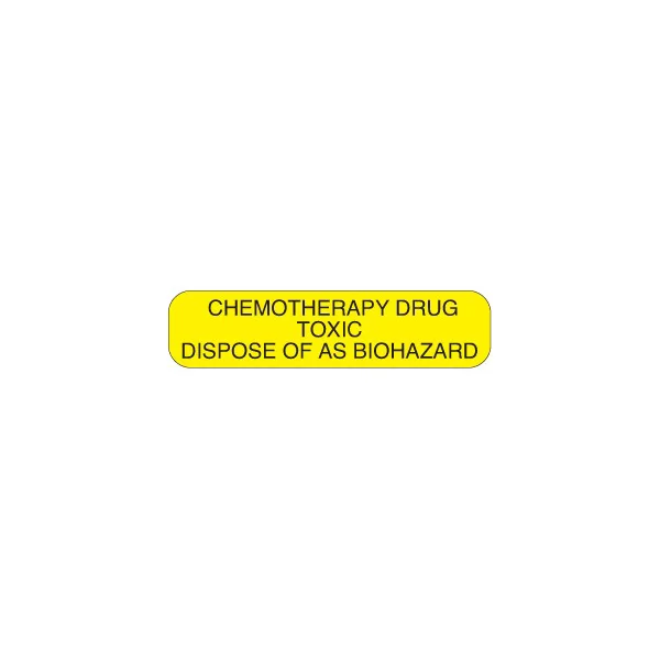 Chemotherapy Drug, Toxic, Dispose of as Biohazard Warning Label