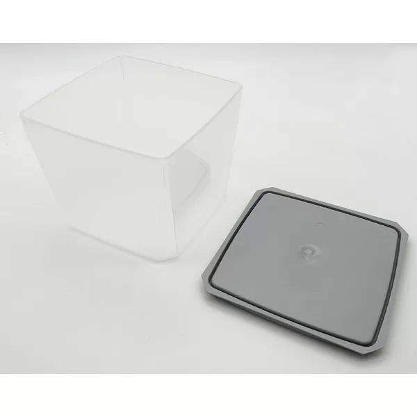 Ultra Square Storage Container with Lid, Semi-Clear, 5 Pack - 5-1/4” x 5-1/4” x 4-3/4”